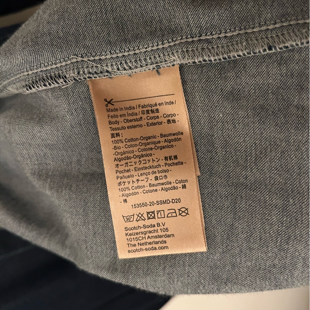 NWOT Scotch and Soda | Denim button-down dress shirt - Picture 9 of 10